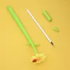 Pcs/lot Kawaii Beetle Flowers Soft Silicone Bendable Gel Ink Pens School Office Writing Supplies Gift Stationery Prizes Kids