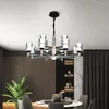 Żyrandole nordyckie salon nowoczesny prosta atmosfera domowa lekka luksusowa restauracja sypialnia lampy lampy wystrój domu