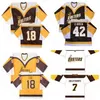 C2604 Vintage Dusters Hockey-Trikot 42 Jim O'Brien 7 Goldthorpe 18 Brian Lee Binghamton Broome Stickerei Nähen Trikots Benutzerdefinierter Name und Nummer