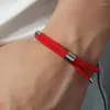 Charme Bracelets Minimaliste Milan Corde Bracelet Simple Rouge Noir Chaîne Pour Femmes Hommes Couples Chanceux Bracelet Bijoux Erkek Bileklik