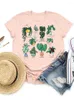 T-shirts pour femmes Vêtements Vêtements Lady Graphic T-shirt à manches courtes Tee Top Plant Sweet Trend Cute Fashion Women Casual Basic Print Shirt