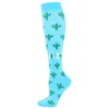 Chaussettes de sport en cours d'exécution Compression genou haut 20-30mmhg varices bas fille série course en plein air cyclisme