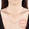 Łańcuchy 925 Srebrne srebrne 3 mm gładkie koraliki łańcuch kulowy naszyjnik dla kobiet