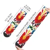 Men's Socks Mexican Flowers Art Men Women Crew Unisex Fashion 3D Printed Textile Embroidery Dress