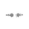 925 Silver Fit Pandora Boucles d'oreilles Fan Boucles d'oreilles Shiny Daisy Series Bow Style Fashion Fine Boucles d'oreilles Bijoux