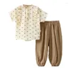 Clothing Sets 2-Piece Baby Suit Summer Clothes Short Sleeve Shirt & Pants Set Toddler Girls Anti-Mosquitos Breathable Homewear /