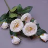 Fleurs décoratives 1 pcs Fleur Artificielle Soie Thé Rose 75 cm 7 Têtes Faux Plante Maison Jardin Fête De Mariage Décoration Accessoires Bouquet