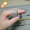 RINNTIN SR205 Plata de Ley 925 anillos de compromiso joyería de mujer Zirconia cúbica brillante alianzas de boda anillo de eternidad