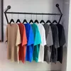 T-shirts pour hommes European American High Street T-shirts de bordure à manches courtes Homme Loose Oversize Solid Color Cotton Tees Tops Summer