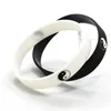 Link Bracelets 2 Pcs Cool Tai Chi Silicone Wristband Black White Color Sports Rubber Bracelets&bangles Fashion Jewelry Gifts