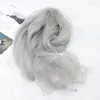 Foulards couleur unie plaine soie acrylique écharpe pour femmes printemps automne lumière pure châle enveloppes Foulard femme 2023