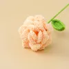 Fleurs décoratives 1PC tricot Bouquet Rose fleur tricoté à la main faux bricolage tricot maison Table créatif Festival décorer pour petite amie