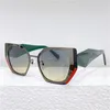 2023 Zomer Nieuwe Womens Designer accessoires Eyewear PR117 lady Cat Eye zonnebril dames stage stijl hoge kwaliteit Mode onregelmatig vierkant frame Met originele doos