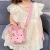 Designer Kinderen Handtassen Meisjes Letter Emmer tas Mooie Baby Meisje Crossbody Kids Portemonnee Prinses Mini Cion Purse