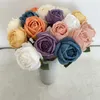 Dekorative Blumen Seide gefälschte künstliche Rosenzweige Home Wohnzimmer Dekoration Simulation Blume funkelnde Diamanten Rosen Pflanzen Zweig