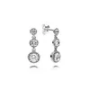 925 Silver Fit Pandora Earrings Daisy Blossom Water Drops Earrings Love Bead Earrings Fine Earrings Jewelry