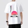 Początkowa koszulka D 100% bawełniana koszulka T-shirt Summer krótkie rękawy Japan Anime Printing Ubrania wyścigowe