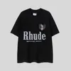 2023 Summer Rh Designers Rhude T koszule na męskie wierzchołki Letter Polos Shirt Haftowe odzież Krótkie rękawy duże koszulki plus size