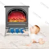 Heaters 1800w Freestand Electric Fireplace Stove Heater 3d Simulation Flame Effect Remote Control Home Office Heating Stove Radiator