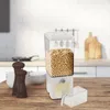 Garrafas de armazenamento Press The Rice Balde Holder Dispenser Container Grain Great Cereal Countertop