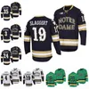 C2604 24 Spencer Stastney Notre Dame Hokey Jersey İrlandalı Landon Slaggert Adam Karashik Nick Leivermann Matt Galajda Max Ellis Graham