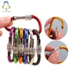 Cords Slings and Webbing 4 Size Aluminum Snap Carabiner D-Ring Key Chain Clip Keychain Hiking Camp Mountaineering Hook Climbing Accessories GYH 230603