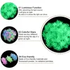 Väggklistermärken 50100 st 3d stjärna och månens lysande hemdekorationer fluorescerande glöd i mörkret för barn vardagsrum dekor 230603