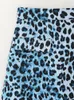 Rokken Vrouwen Modieuze Comfortabele Hoge Taille Rok Flap Zijnaad Verborgen Rits Animal Print Zijde Satijn Textuur Mini