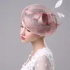 Stingy Brim Hats HT1773 High Quality Lady Fascinator Elegant Yarn Mesh Fedoras Vintage Hair Clips Wedding Hat Women Fedora Hat Feather Party Hat 230603