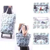 Shopping Bags Folding Bag Cart On Wheels Small Pull Women's Buy Vegetables Organizer Tug Package