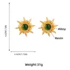 Fashion Metal Harts Geometric Sun Earrings Women's Classic Apprrived Stud Earings Banquet smycken Tillbehör