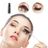 Escovas 50 Pcs Cosméticos Escova de Cílios Eye Lash Pincéis Descartáveis Branco Cristal Mascara Wands Escova Ferramentas de Extensão de Cílios