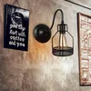 ウォールランプインダストリアルビンテージLEDライトレトロロフトランプE27鉄ランプシェードケージガードSconce Indoor Lights Lighting Wandlamp