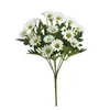 装飾的な花21ヘッド人工シルクデイジーブーケウェディングテーブルDIY装飾偽のホームガーデンデコレーションchrysanthemum