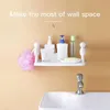 Household Simple Punch-free Wall Hanging Human-shaped Guardrail Hook Rack Bathroom Shelf with Hook Kitchen Storage Rack