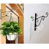 Vases Flower Pot Shelf Stand Holder Garden Wall Light Iron Hanging Plant Bracket Hook Hanger Household Door Decor 230603