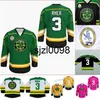 Sj98 # 3 Maglia da hockey Ross Rhea St. John'S Shamrock 100% cucita Qualsiasi nome Qualsiasi numero Maglie da hockey personalizzate S-5XL