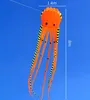 Kite Accessories 3D 8m Striped Octopus Kite Large Animal Software Inflatable Kite Adult Kite Outdoor Sports Flying Tool High Quality Anti-tearing 230603