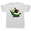 Magliette da uomo Divertente Avocado Alien Graphic Cotone Streetwear Manica corta Regali di compleanno T-shirt vegana stile estivo Abbigliamento da uomo