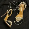 Sandales de créateurs aquazzura Chaussures de créateurs sabot croco Creators LAB pendentif en cristal accessoires talon aiguille chaussure femme 10,5 cm talon haut Aura sandale romaine 35-42