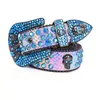 أحزمة مصمم BB Belt Simon Belts للرجال النساء اللامع الماس الأسود على Black Blue White Multicolour مع Bling Rhinestons كهدية VV34