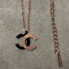 Lettera di design di lusso Penderant Chokker Necklace Elegant Love 18k Gold Rose Black Black 316L in acciaio inossidabile C logo Cinta Gioielli Fashion Lady Party