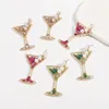 Dangle Earrings Personalized Trendy Goblets Wine Glass For Women Creative Design Inlaid Rhinestone Pearl Cocktail Cup Jewelry