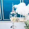 Förvaringsflaskor Eueope Metal High Tank Glass Candy Jar Wedding Dessert Table Decoration Kitchen Food Containers Hemdekor TG02