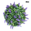 Decorative Flowers Homemade Purple Lavender Hanging Topiary Ball Flower Plant Decor Basket Pot Handmade Garden Decoration Outdoor