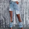 Pantalon actif Jeans à jambes larges pour femmes Stretch taille haute élastique taille cloche bas Baggy velours côtelé Jean pull