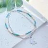 Anklets 304 من الفولاذ المقاوم للصدأ بوهو بوهيميا رابط سلسلة الكابلات كرب أنكليت الفضة ملون متعدد الطبق