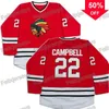 Mag Thr 22 Wayne Campbell Waynes World Movie Hockey Jersey 100% broderi män kvinnor ungdomshockey tröjor billig snabb frakt