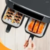 Ferramentas Bakeware 100 PC Bandeja de Papel Quadrado Para Air Fryer Cozimento Óleo de Silicone Grau Alimentício Ferramenta de Mancha de Forno à Prova de Gordura