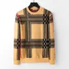 Mens Sweaters Designer mens sweater black and white yellow coffee knit wool warm classic plaid stripe brand clothing fashion casual long sleeve luxury me J231010